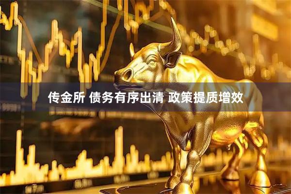 传金所 债务有序出清 政策提质增效