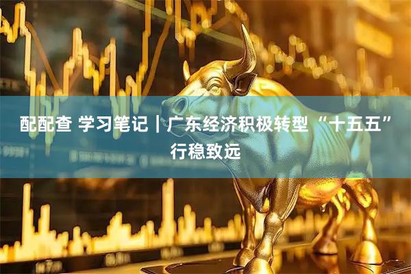 配配查 学习笔记｜广东经济积极转型 “十五五”行稳致远
