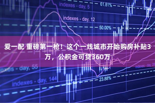 爱一配 重磅第一枪！这个一线城市开始购房补贴3万，公积金可贷360万