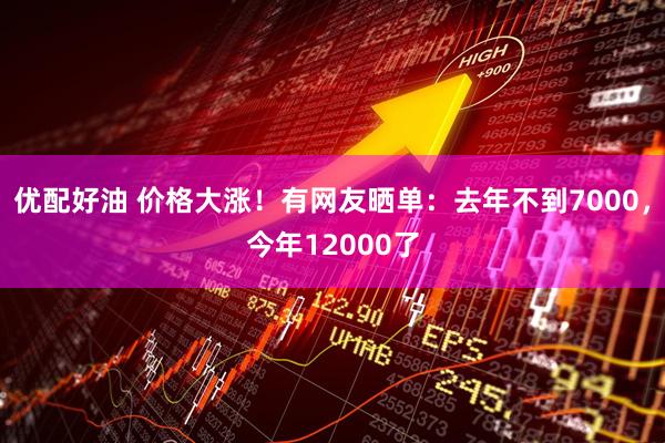 优配好油 价格大涨！有网友晒单：去年不到7000，今年12000了